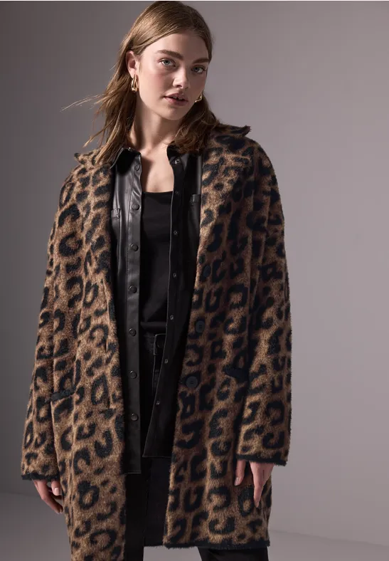 Street One Strickmantel Im Leo-Look
