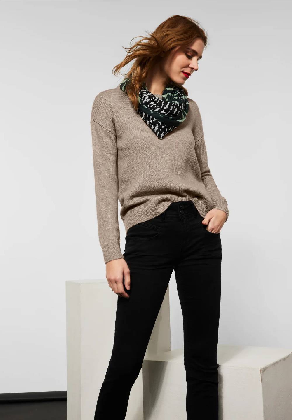 Street One Strickpullover in Mouliné