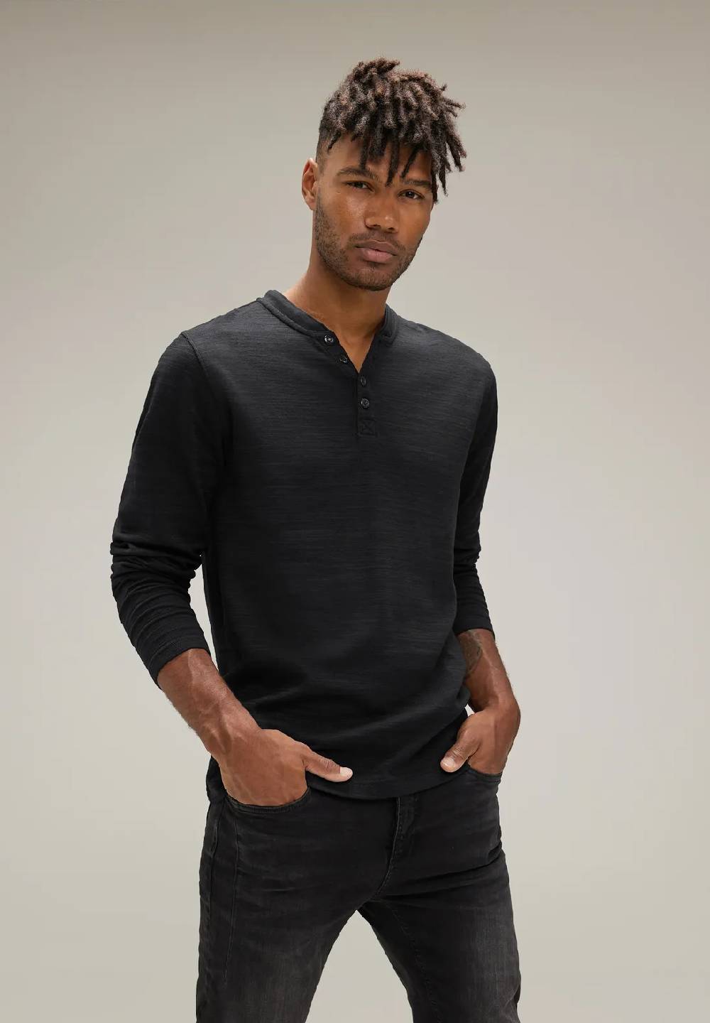 Street One Struktur Henleyshirt