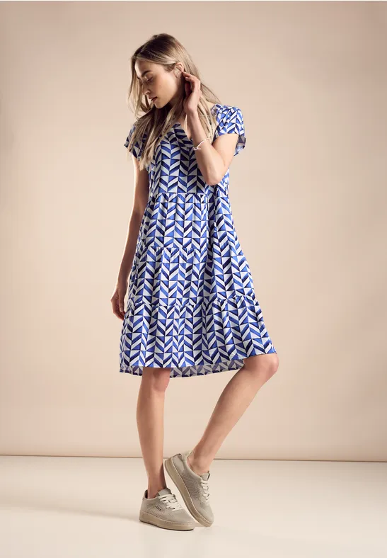 Street One Struktur Kleid Mit Print