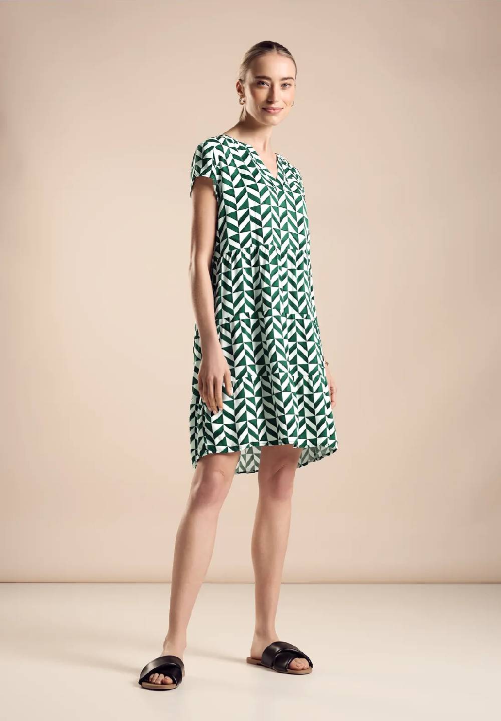 Street One Struktur Kleid mit Print