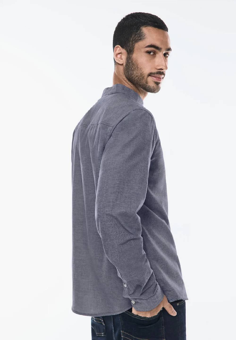 Street One Struktur Stehkragen Hemd