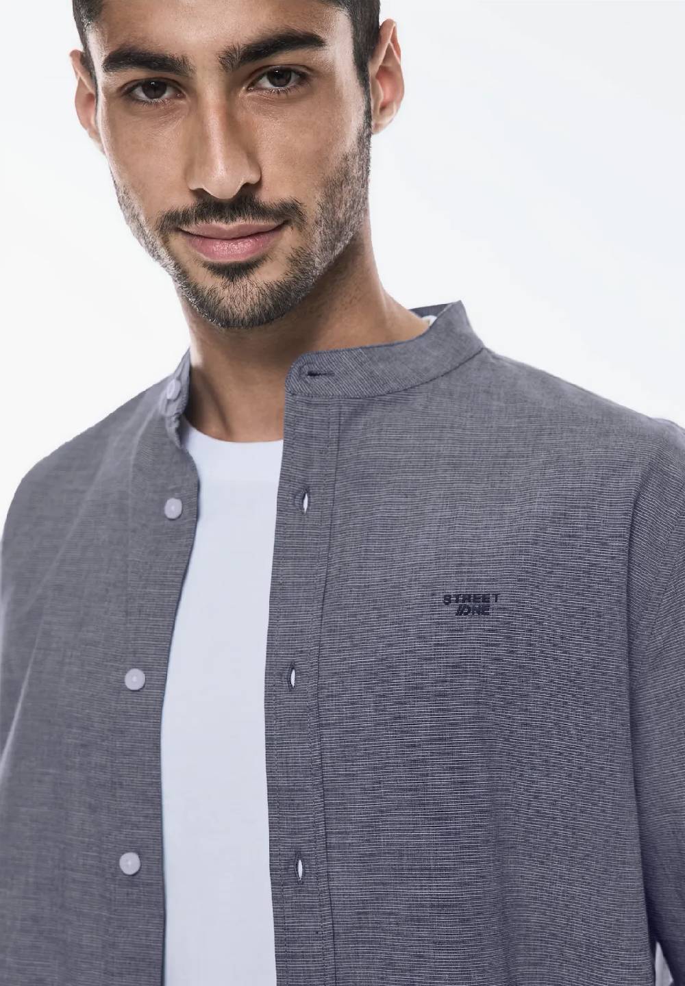 Street One Struktur Stehkragen Hemd