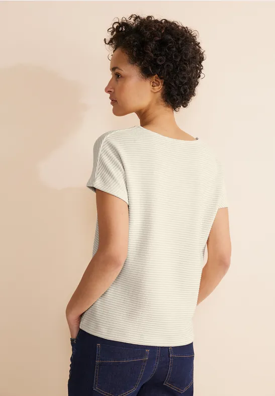 Street One Struktur Streifen T-Shirt