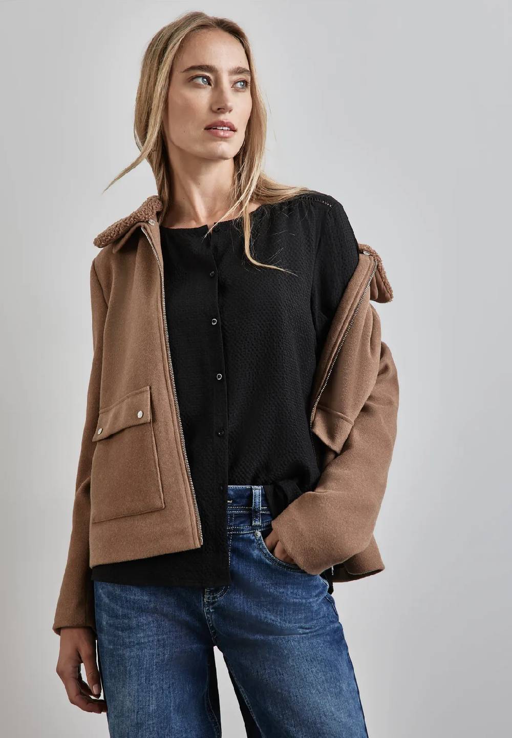 Street One Strukturbluse Mit Stickerei