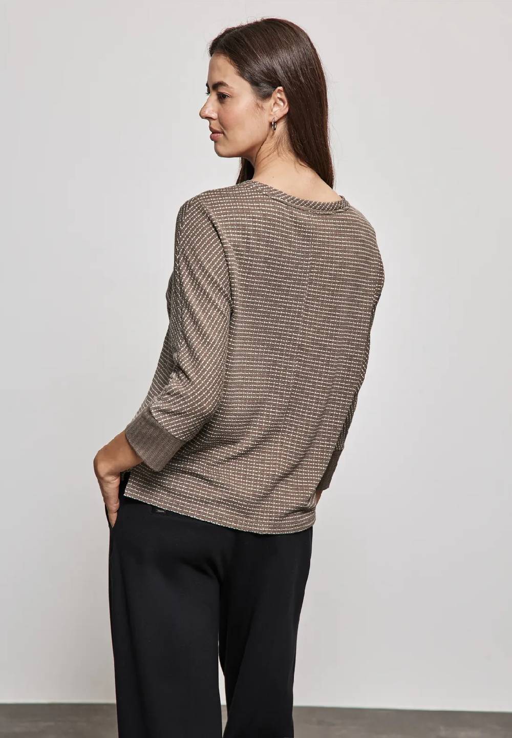 Street One Strukturshirt Im Strick-Look