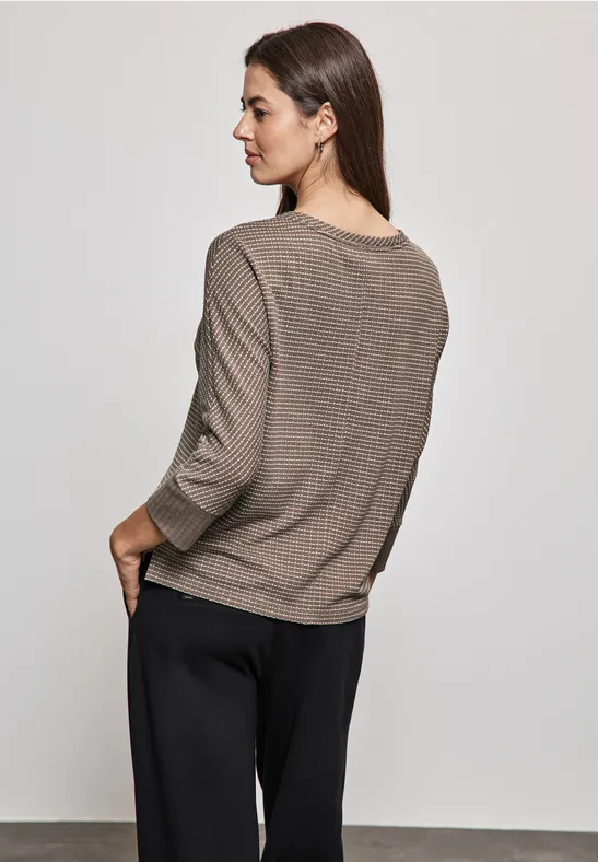 Street One Strukturshirt Im Strick-Look