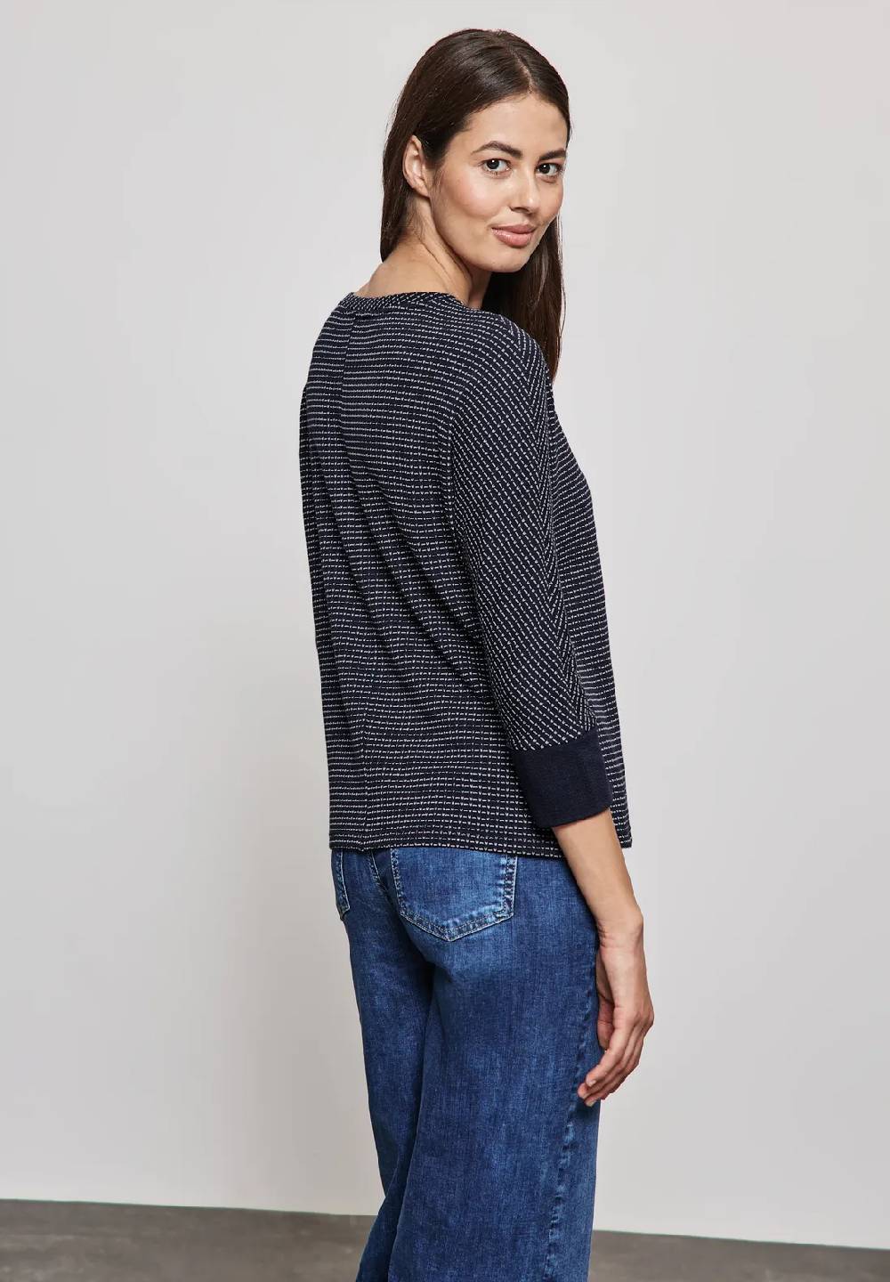 Street One Strukturshirt Im Strick-Look