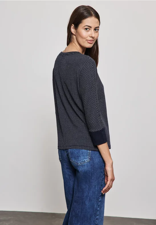 Street One Strukturshirt Im Strick-Look