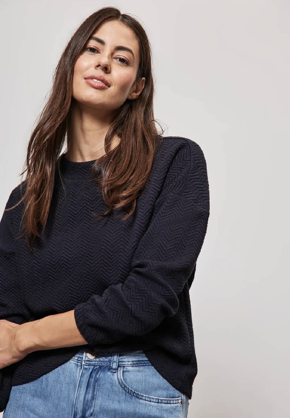 Street One Strukturshirt mit Turtleneck