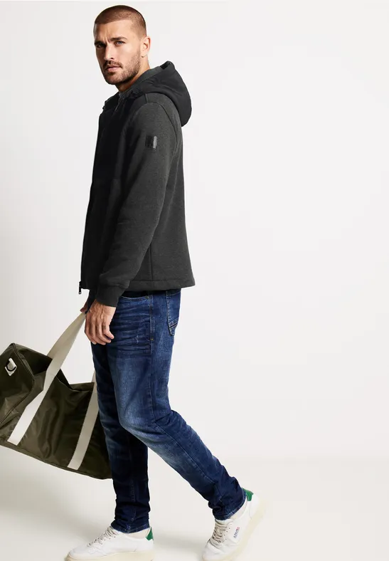 Street One Sweatjacke Im Materialmix