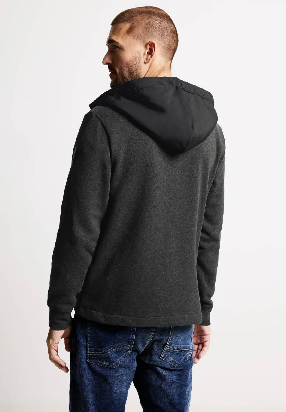 Street One Sweatjacke Im Materialmix