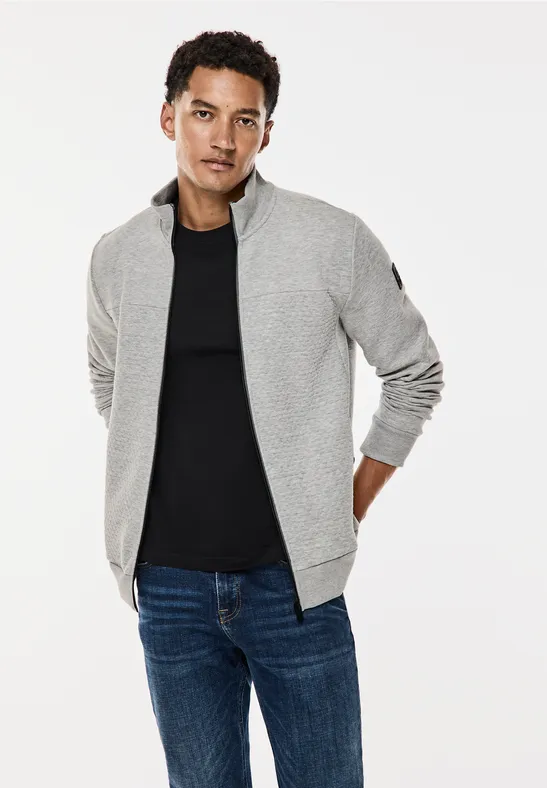 Street One Sweatjacke Mit Materialmix