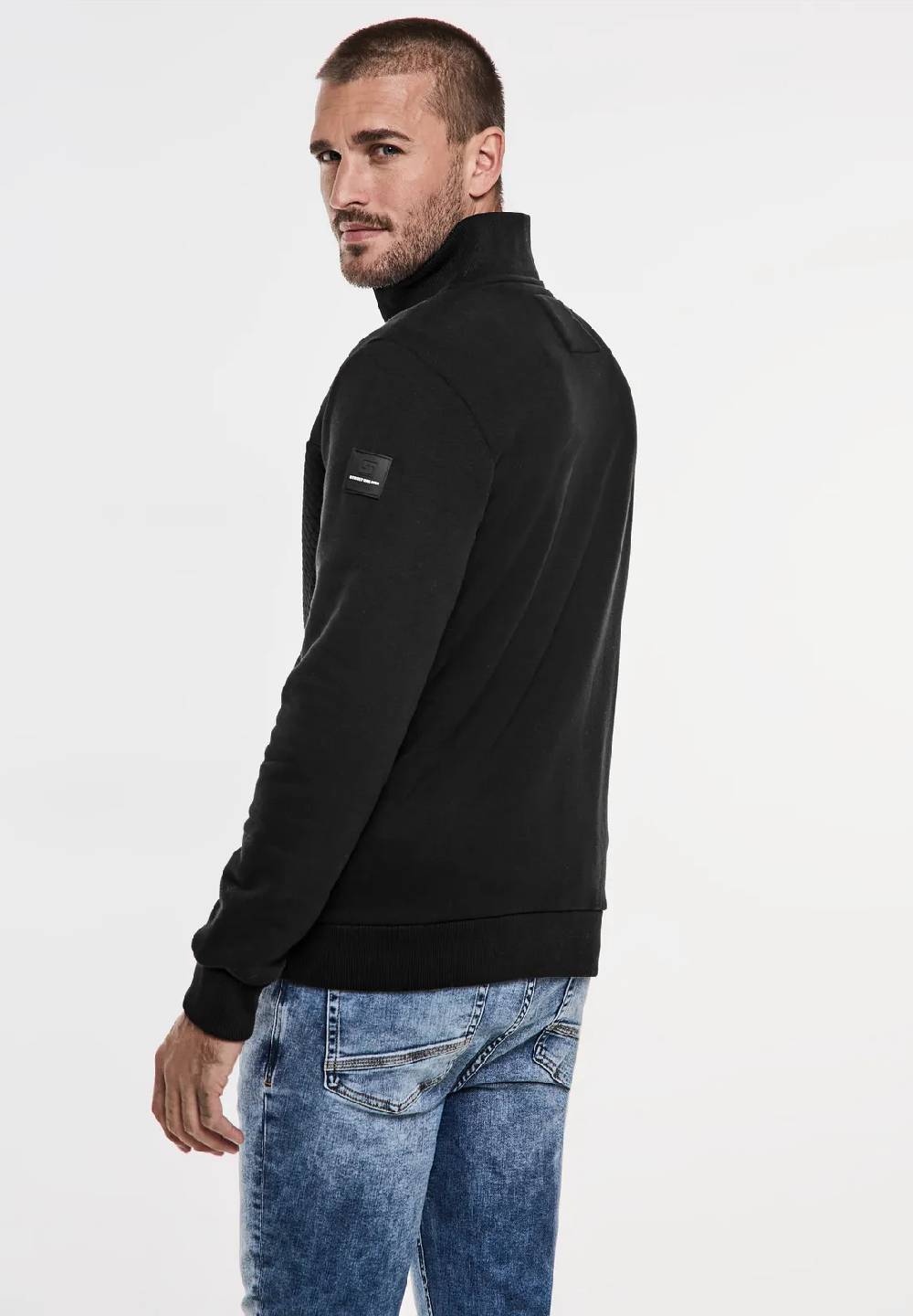 Street One Sweatjacke Mit Materialmix