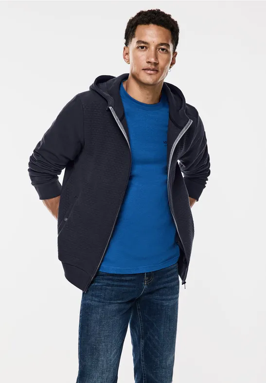 Street One Sweatjacke Mit Materialmix