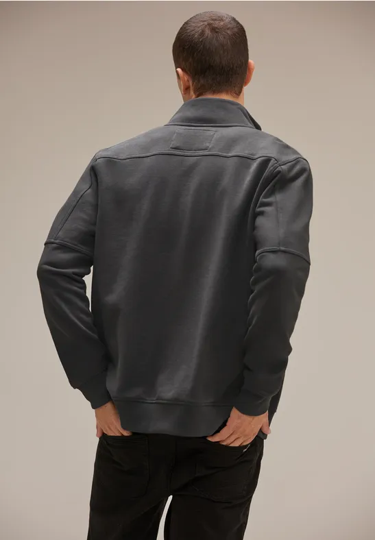 Street One Sweatjacke Mit Stehkragen