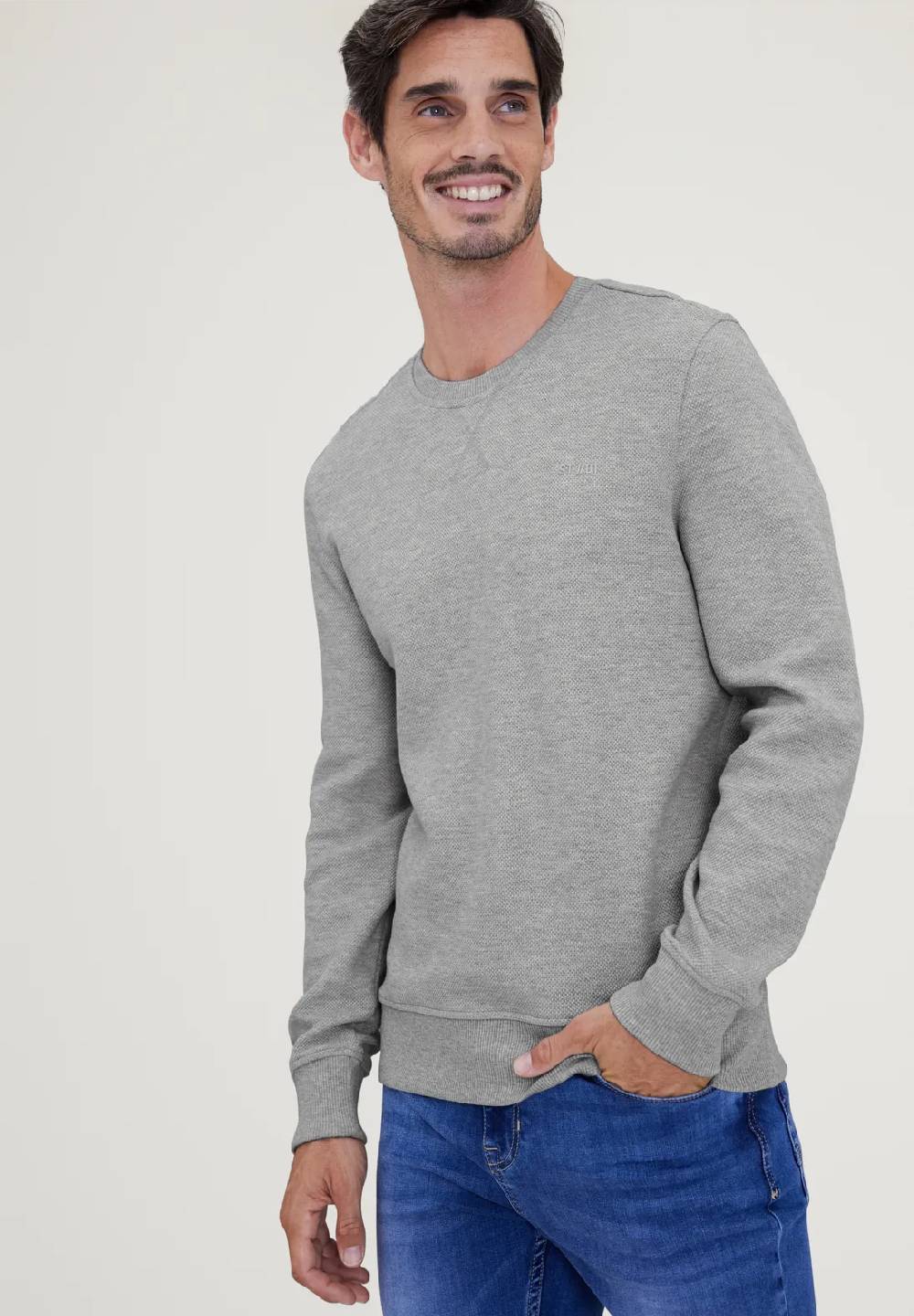 Street One Sweatshirt in Piqué