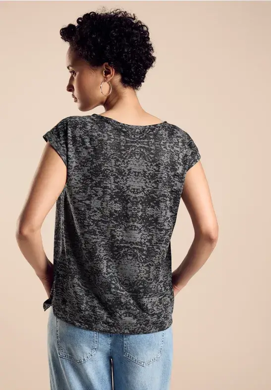 Street One T-Shirt Im Burn Out Look