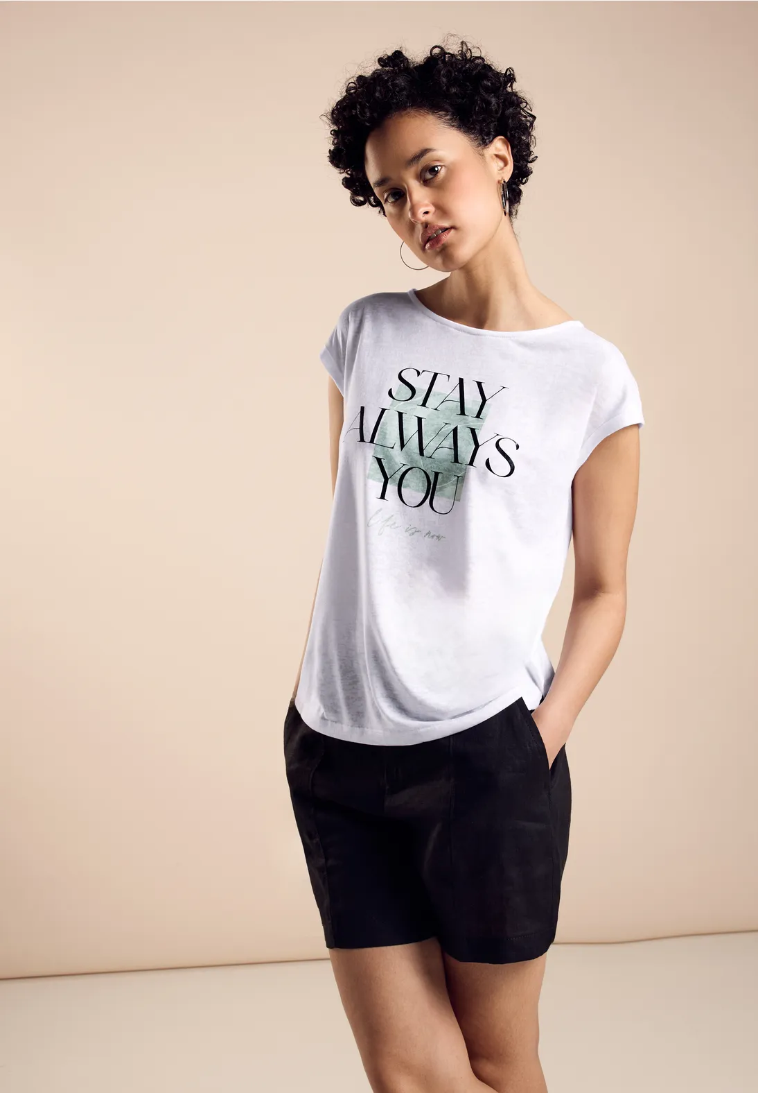 Street One T-Shirt im Burn Out Look