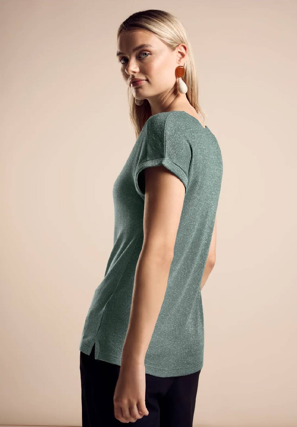 Street One T-Shirt Im Glanz-Look