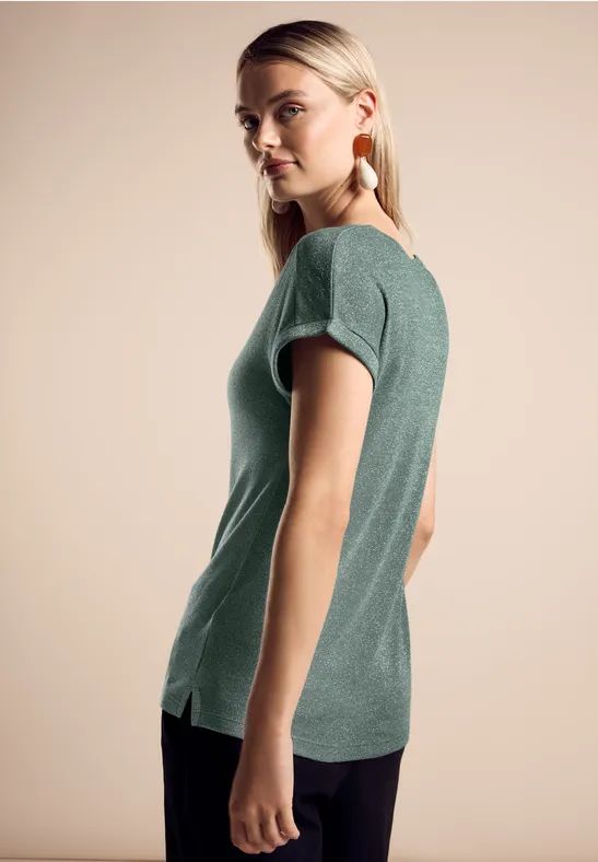 Street One T-Shirt Im Glanz-Look