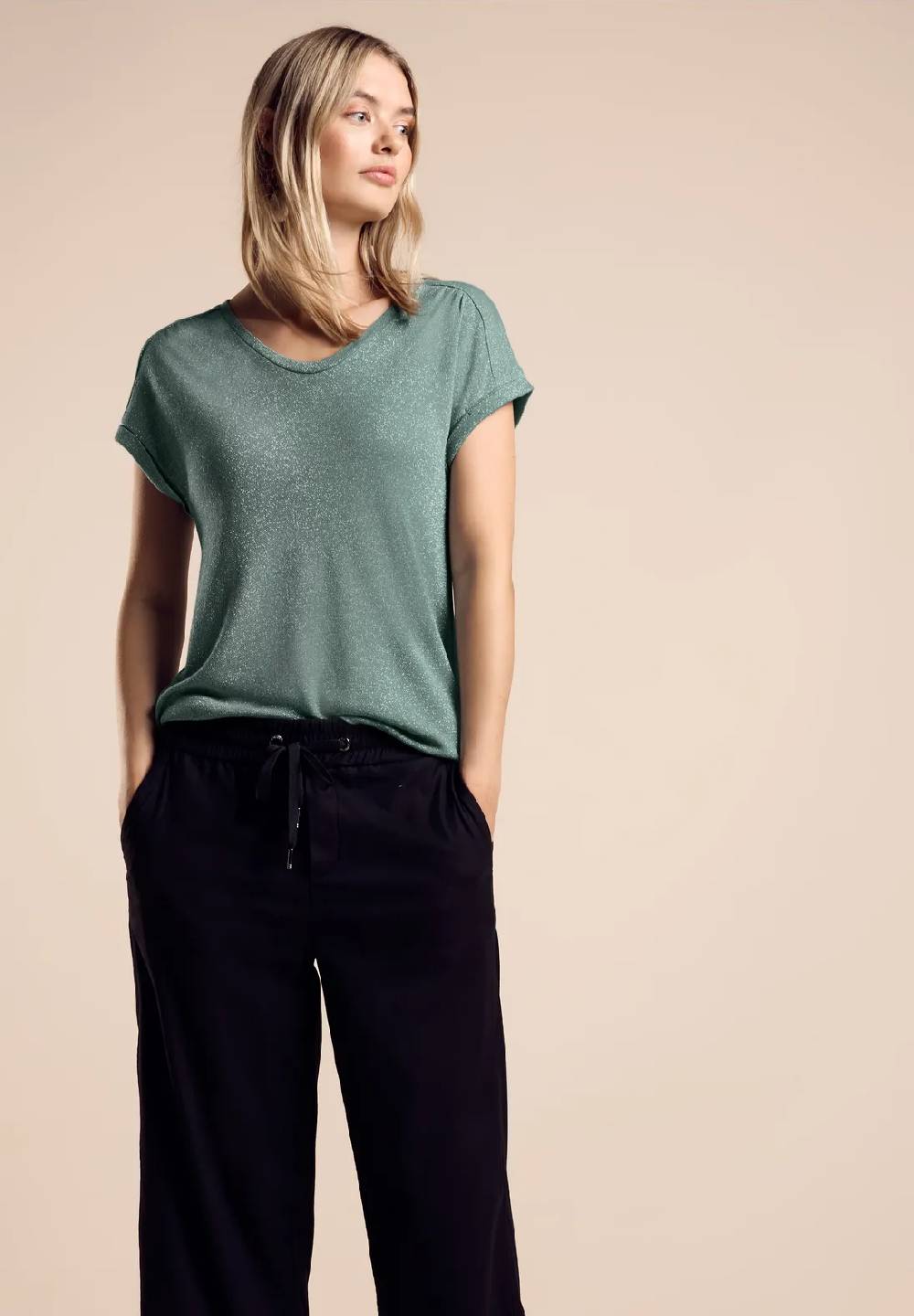 Street One T-Shirt im Glanz-Look