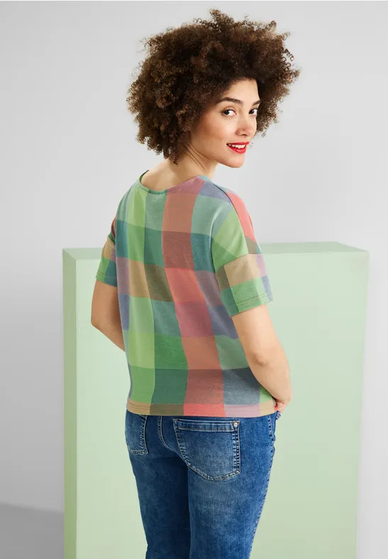 Street One T-Shirt Im Karodessin