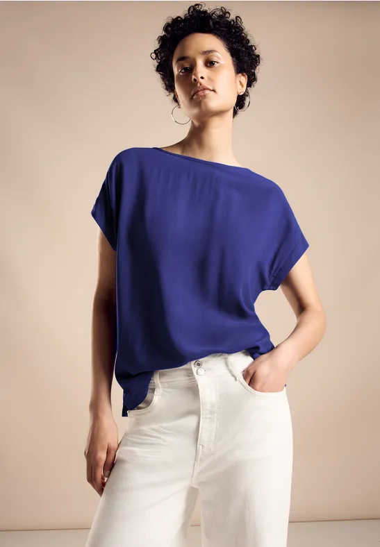 Street One T-Shirt Im Materialmix