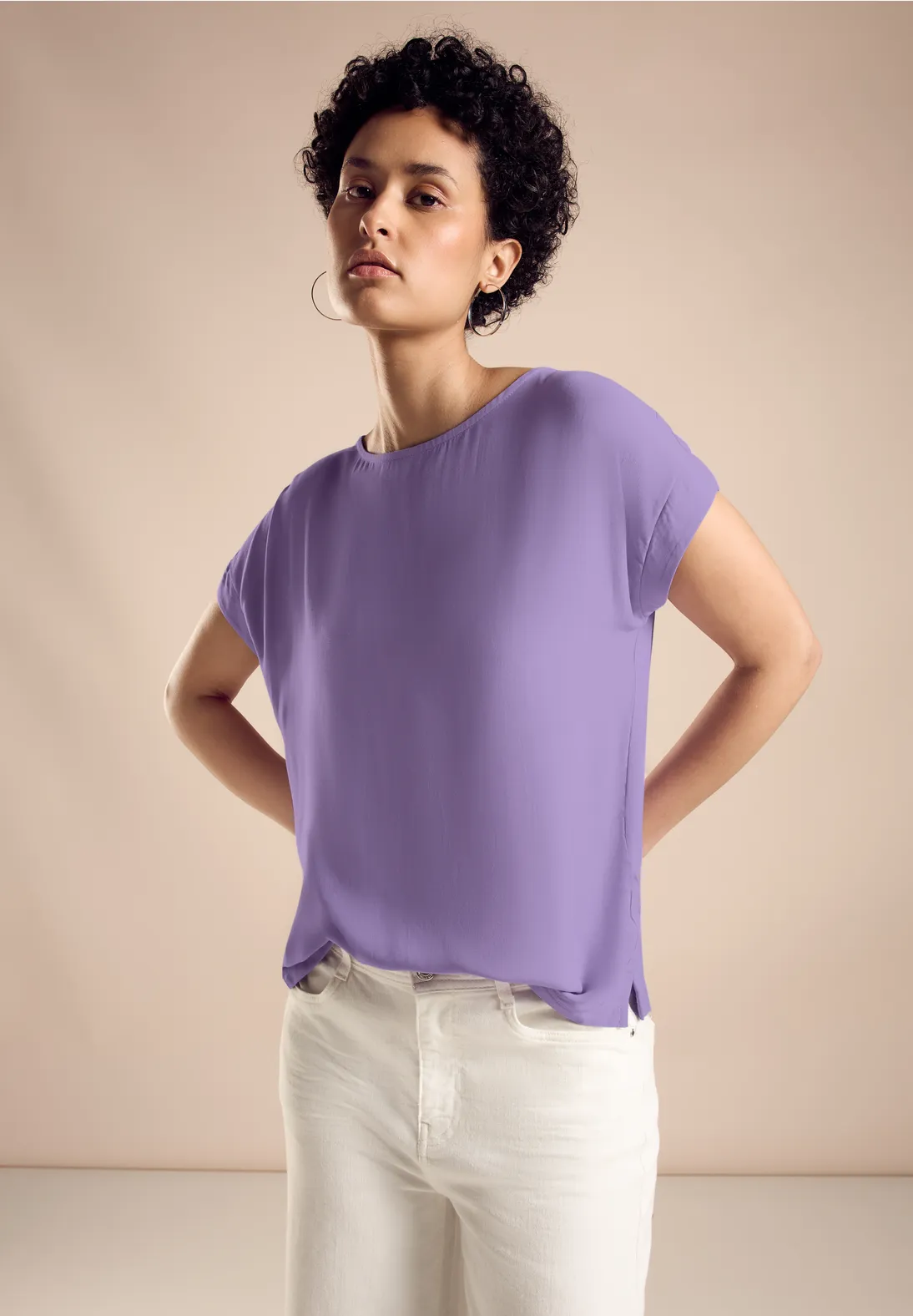 Street One T-Shirt im Materialmix