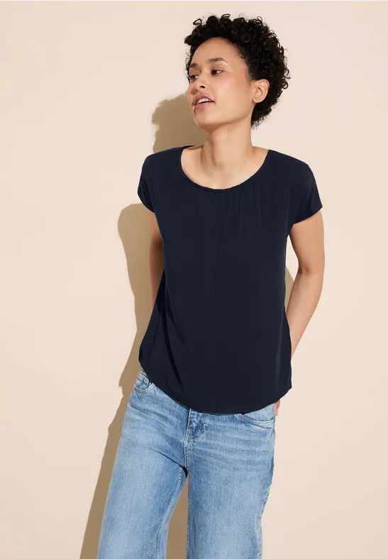 Street One T-Shirt Im Materialmix