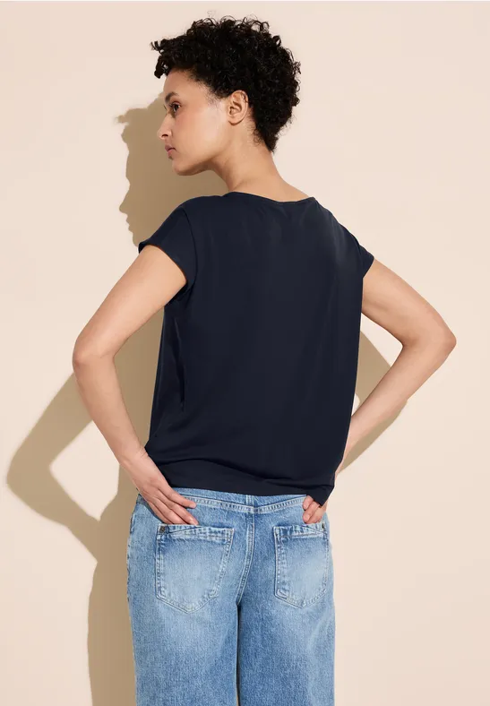 Street One T-Shirt Im Materialmix