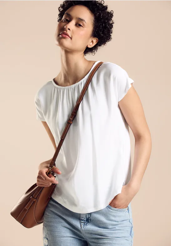 Street One T-Shirt Im Materialmix