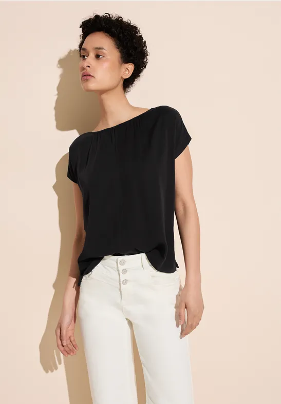 Street One T-Shirt Im Materialmix