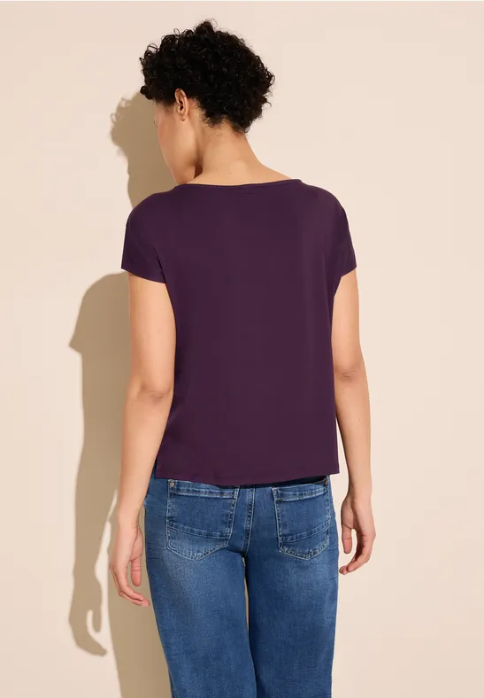 Street One T-Shirt Im Materialmix