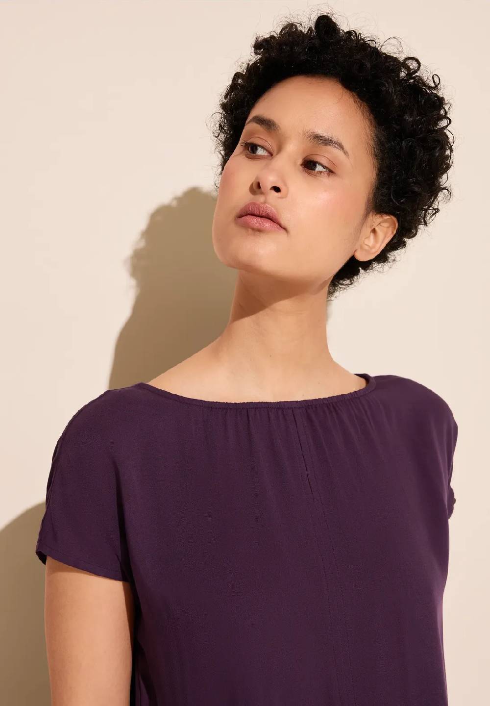 Street One T-Shirt im Materialmix