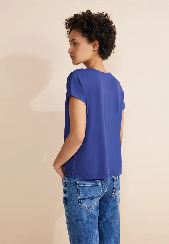 Street One T-Shirt Im Materialmix