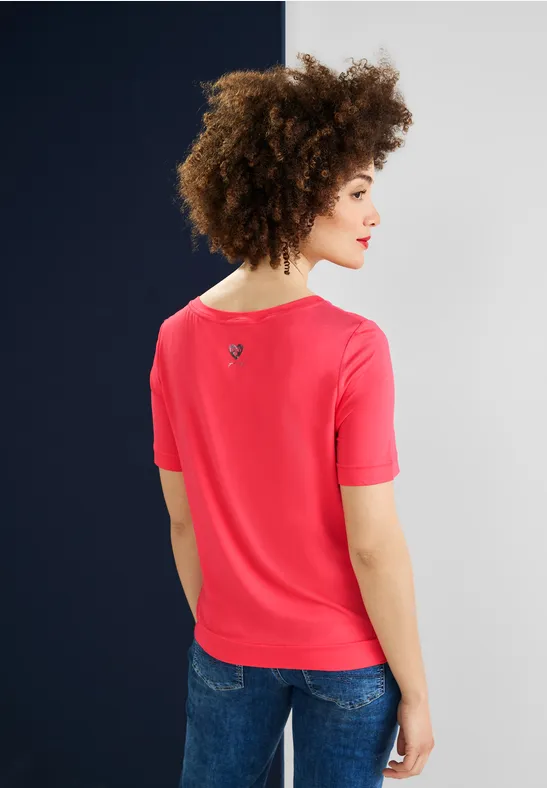 Street One T-Shirt Im Materialmix
