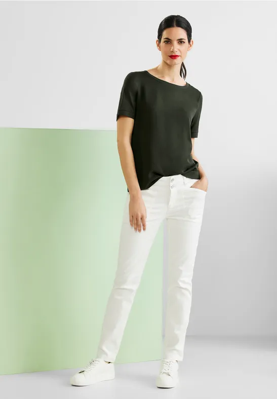 Street One T-Shirt Im Materialmix