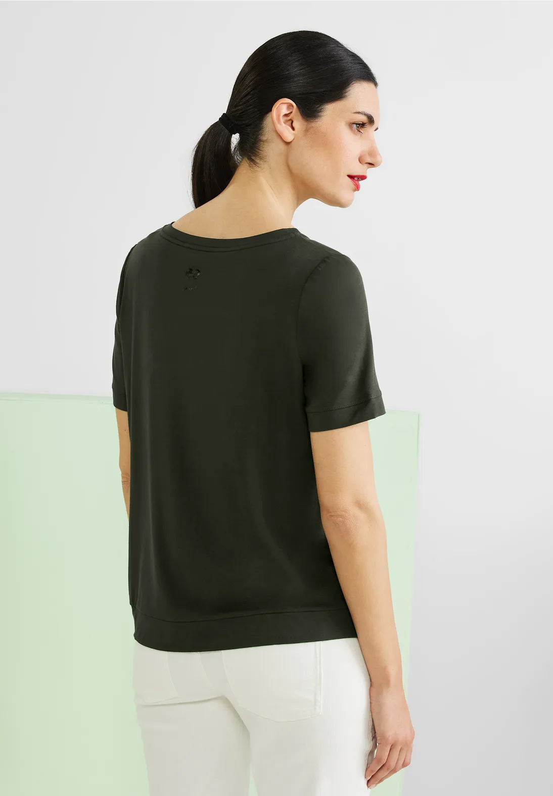 Street One T-Shirt Im Materialmix