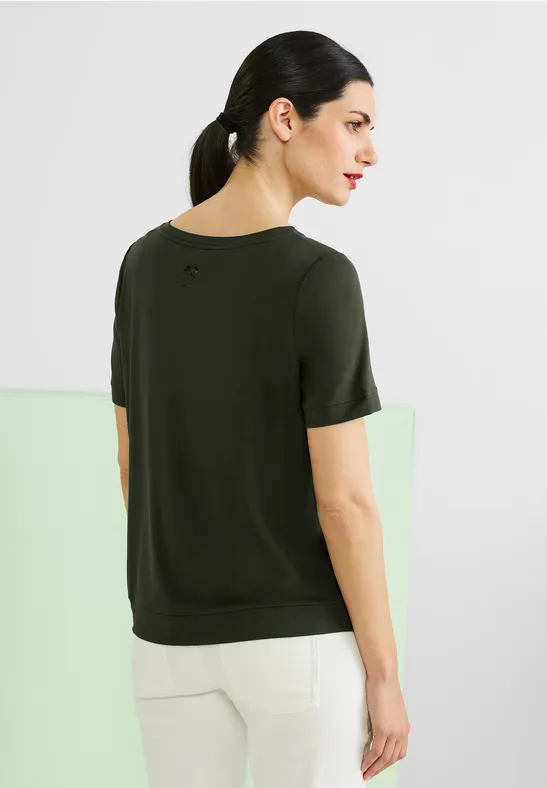 Street One T-Shirt Im Materialmix