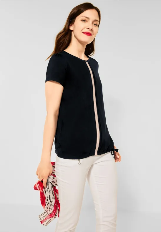 Street One T-Shirt Im Materialmix