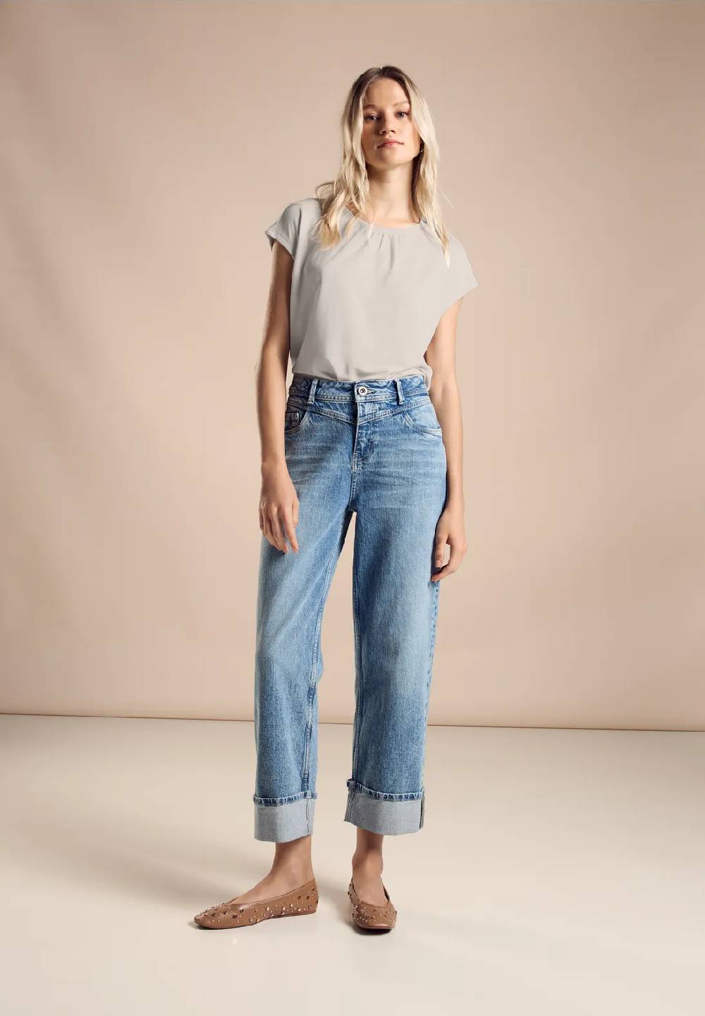 Street One T-Shirt im Seidenlook