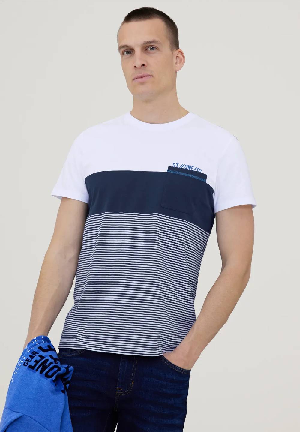 Street One T-Shirt im Streifen Mix