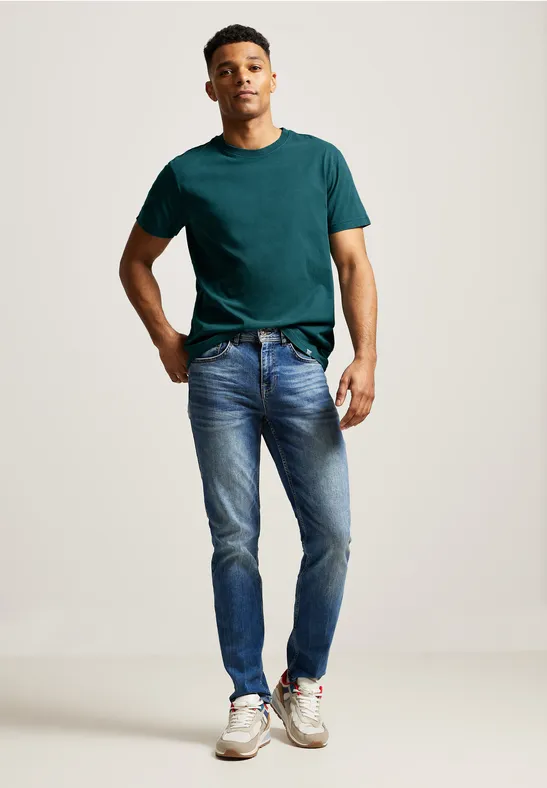 Street One T-Shirt In Gewaschener Optik