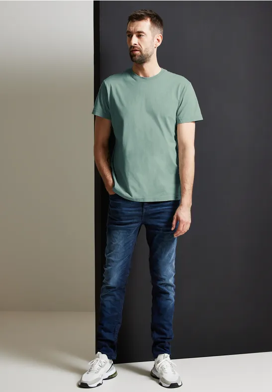 Street One T-Shirt In Gewaschener Optik