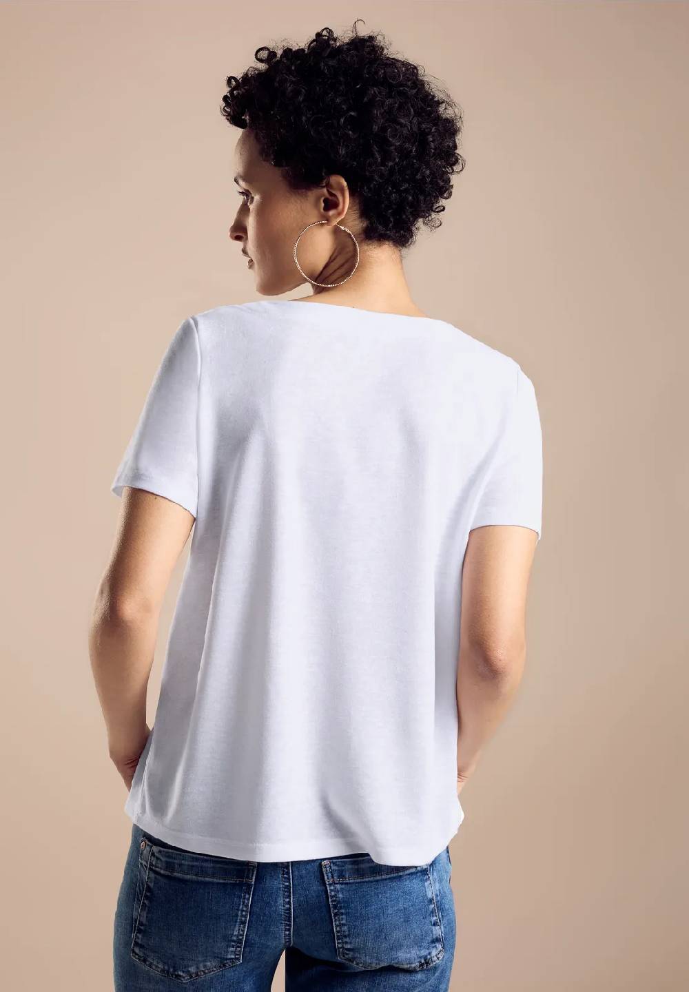 Street One T-Shirt In Leinenoptik