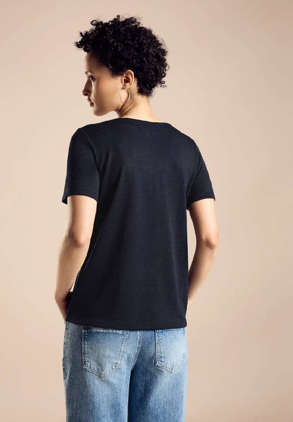 Street One T-Shirt In Leinenoptik