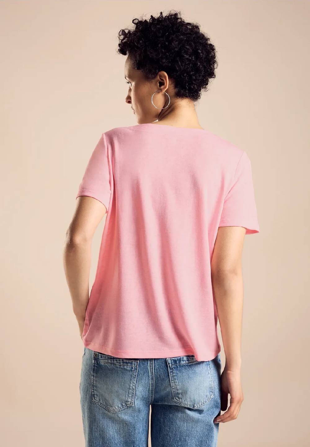 Street One T-Shirt In Leinenoptik