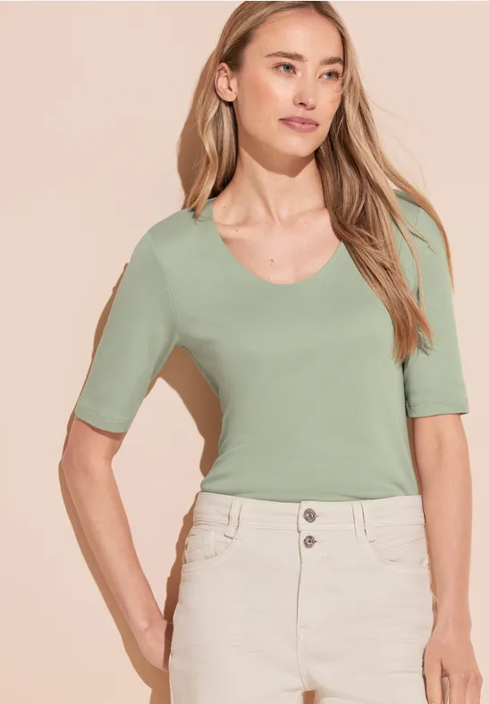 Street One T-Shirt In Unifarbe - Style PALMIRA