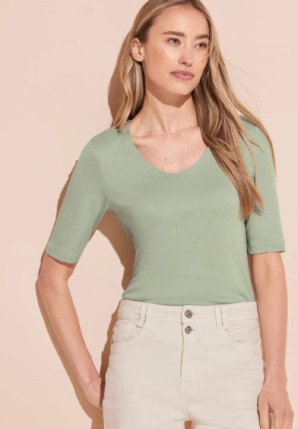 Street One T-Shirt In Unifarbe - Style PALMIRA